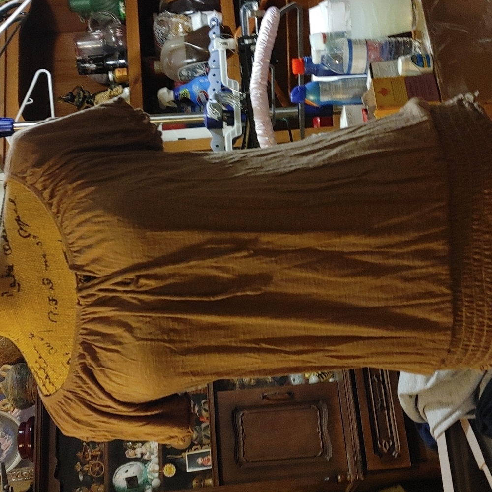 Tan blouse